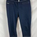 St. John  Sport Capri Jeans Dark wash white stitching size 4 Photo 0