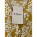 Bohme  Blouse Short Sleeve Mustard Floral Print Size Small Women’s NWT Photo 4