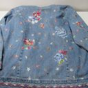 Denim & Co  Jean Embroidered Floral Butterfly Boho Fairy Jacket 1X Photo 7