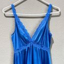 Vintage Blue OLGA  Maxi Nightgown Sleepwear Size Small Photo 2