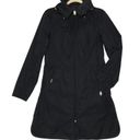 Cole Haan  Packable Raincoat Hooded Zip Pocket Drawstring Waist Gorpcore Black XS Photo 5