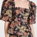 Alexis NWOT Cara Cara  Black Jacobean Puff Sleeve Blouse Retail $395 size Small Photo 2