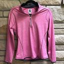 FootJoy  Womens Performance Pullover 1/2 Zip Pink Heather Golf Long Sleeve Small Photo 0