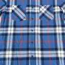 Quiksilver Vintage  Blue Plaid Long Sleeve Flannel Photo 2