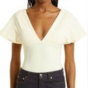 Kimberly  GOLDSON HALLOE CREAM ON OFF THE SHOULDER BODYSUIT W PADS MEDIUM Photo 3