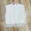 Sim & Sam NWT  white eyelet lace sleveless blouse size Large Photo 4