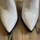 mix no. 6  Dann White Patent Leather Ankle Booties Size 8.5 M Black Heels Photo 8