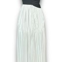 NEW Commense Strapless Asymmetrical Pleated Maxi Dress Black White Size Small Photo 7