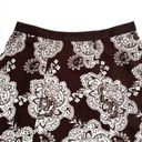 Talbots  Skirt Brown White Paisley Floral Cotton A-Line Flare Circle Skirt Size 8 Photo 5