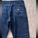 Dickies  Jeans Women’s Blue Flannel Lined Mid Rise Straight Size 10 Regular Photo 4