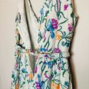 Tanya Taylor  Women's Neves White Floral Wrap Tie Waist V-Neckline Dress Size 14 Photo 13