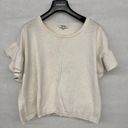 Madewell  Womens Ivory Flutter Sleeve Round Neck Pullover Sweater Boho Small 4-6 Photo 0