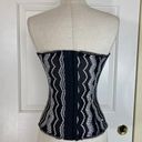 Frederick's of Hollywood  black bustier, womens 34/med black white lace corset top Photo 1