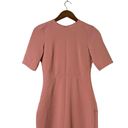 H&M  Crew Neck Open Back Crepe Sheath Dress Pink 6 Photo 1