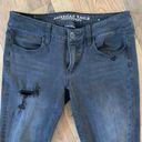 American Eagle  Outfitters Black Distressed Super Low Jegging Jeans Size 6 Photo 3