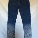 Bebe 2B  Hombre Floral Womens Skinny Jeans Size 30 Low Rise Denim Blue Stretch Photo 11