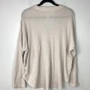 American Eagle Soft & Sexy Waffle Henley Shirt Long Sleeve Oversized Size Large Photo 4