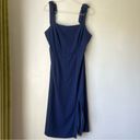 Petal and Pup  Laurel Navy Blue Tie Shoulder Side Slit Midi Dress 12 Photo 6