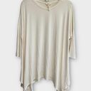 Matilda Jane  Take Another Trip Tunic Top Cream Sharkbite Hem Women's size medium Photo 1