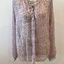 L'Agence  Semi Sheer Pink Bohemian Brown Leopard Print Blouse XS New Photo 7