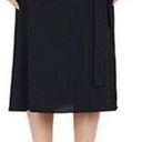 Helmut Lang  Navy Blue Wrap Midi Skirt | Size 4 Photo 0