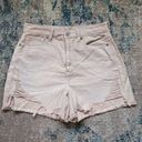 American Eagle  Beige Denim Highest Waist MOM Shorts Size 6 Photo 4