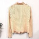 J. McLaughlin  Tan Leather Ribbed Sleeve Zip Front Jacket Size S Photo 9