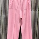 St. John  Medium Wool Drawstring Wide Leg Pants Pink Sport Pointelle Pocket Photo 0