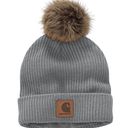 Carhartt  grey faux fur pom pom beanie Photo 0