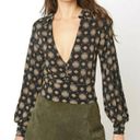 Free People Sydneys Party Top XS Medallion Printed Deep V Revolve Black Trendy Photo 9