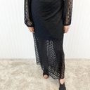 Yumi Kim NEW  Womens M Wicked Game Wrap Dress Black Swiss Dot Maxi Sheer Witchy Photo 7