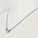 Bundle of 2 Necklaces Silver Curved Bar & Fluted Pendant Photo 4