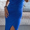 Boutique Blue Strappy Back Gown  Photo 0