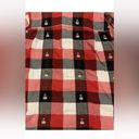 Dress Barn Snowman Checkered‎ Plaid Long Sleeve Button Up Size XL Photo 3