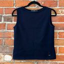 St. John NWOT  Sport navy blue nautical embroidery knit tank top size P (XS) Photo 0