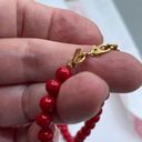 Monet Vintage  red beaded 26” necklace Photo 3