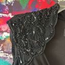 Scarlett  Nite Sweetheart Neckline Black Sequined Shoulders Cocktail Dress Size 6 Photo 5