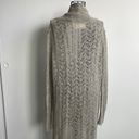 All Saints Grey Pointelle Wool Blend Tie Front Cardigan Photo 6