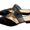 Jessica Simpson  Black Vegan Leather Lujane Mules Slides Photo 2