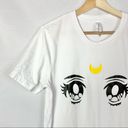 The Moon Sailor White Anime Eyes Short Sleeve T-Shirt M Photo 3