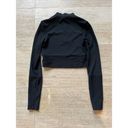 Nike  Black‎ Cropped Half Zip Pullover Women's S Photo 4