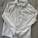 White Textured Button Up Shirt Size XL Photo 0