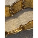 Unique Vintage Vintage Hammered Square cuff bracelet gold tone Photo 2