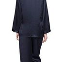 Mulberry Lilysilk 22 Momme Trimmed women Silk Pajamas Set Navy Blue  Silk Size 12 Photo 1