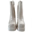 EGO  SQUARE TOE PLATFORM BLOCK HEEL ANKLE BOOT IN CREAM CROC PRINT FAUX LEATHER Photo 10