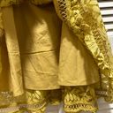 Keepsake Imagine Golden Yellow Lace Midi Dress size L / 8 Photo 10