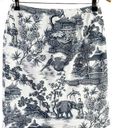 Ralph Lauren Lauren  Vintage French Toile Chinoiserie Print Cotton Pencil Skirt 6 Photo 0