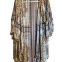 Umgee  Large Multicolor Boho Metallic Open Front Duster Cardigan Sweater Topper Photo 0