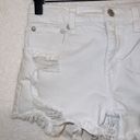 American Eagle AE White Wash Denim Super Stretch X Hi Rise Festival Shorts Photo 1