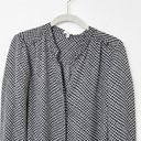 Joie [] Black White Houndstooth Split Neck Button Down Shirt Casual Size Small S Photo 3